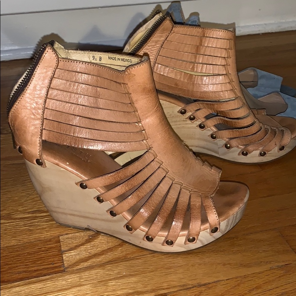 Boho beach wedge heel